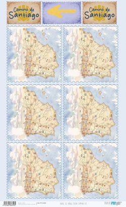 PFY-16358 - Papel de Arroz 54x33 cm 25-30 gr. (Buen Camino VII) - pack 6 ud.