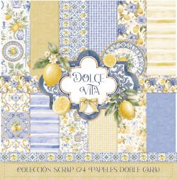 PFY-16433 - Colección 24 Papeles Scrap Mini doble cara 180gr 6"x 6" (Dolce Vita)- pack 3 ud.