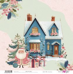 PFY-16475 - Papel Scrap doble cara 180gr 12"x12" Christmas Village - pack 12 ud.