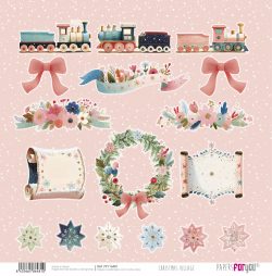 PFY-16481 - Papel Scrap doble cara 180gr 12"x12" Christmas Village - pack 12 ud.