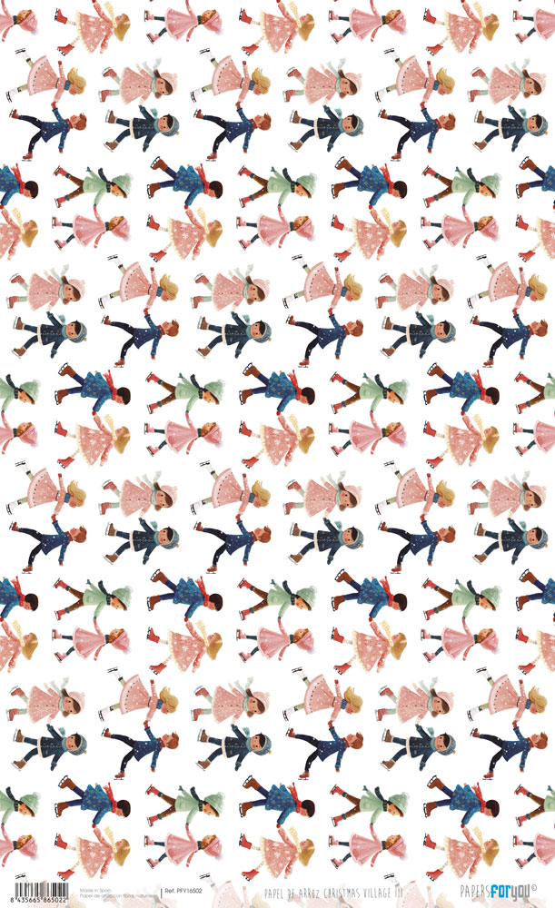 PFY-16502 - Papel Arroz 54x33cm 25-30 gr. (Christmas Village III) - pack 6 ud.