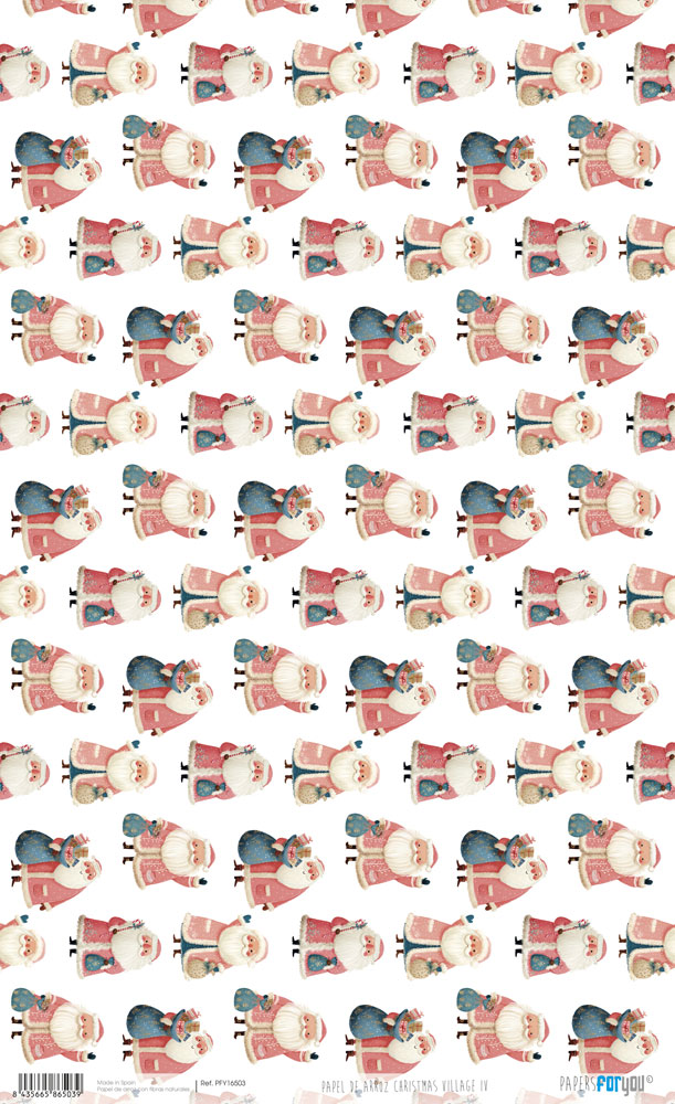 PFY-16503 - Papel Arroz 54x33cm 25-30 gr. (Christmas Village IV) - pack 6 ud.