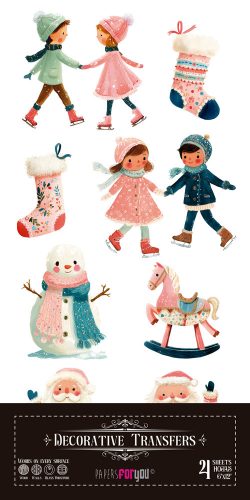 PFY-16508 - Decorative Transfers 15x30cm (Christmas Village) - pack 2 ud.