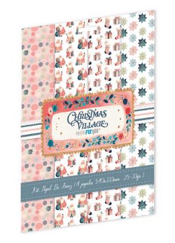 PFY-16566 - Colección de 4 Papeles Arroz 54x33 cm 25-30 gr. (Christmas Village I) - pack 4 ud.