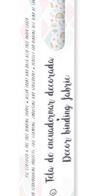 CPFY-3504 - Caja Tela Encuadernar Decorada 70x50cm (Rainbow Flowers) - pack 6 ud.
