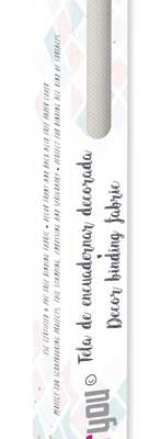 CPFY-3653 - Caja Tela Encuadernar Decorada 70x50cm (Lunar Mini Blanco Tierra) - pack 6 ud.